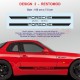 968 Seitenstreifen Aufkleber für PORSCHE 968