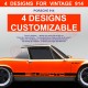 PORSCHE 914 classic Seitenstreifen Aufkleber type 1