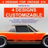 PORSCHE 914 classic kit sticker bas de caisse type 1