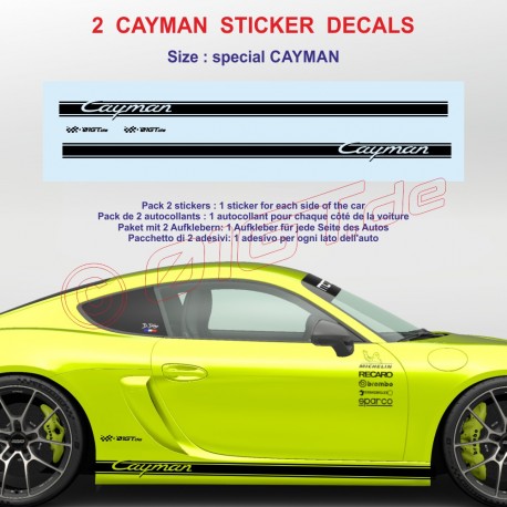 CAYMAN Customizable side skirt decals kit - Design 3