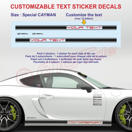 CAYMAN kit sticker bas de caisse personnalisable
