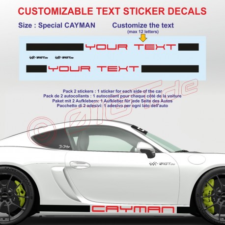 CAYMAN Anpassbar Seitenstreifen Aufkleber - Design 2