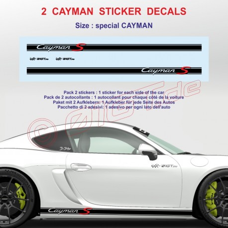 CAYMAN S Seitenstreifen Aufkleber