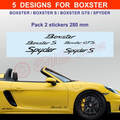 2 BOXSTER Aufkleber Logo für Porsche Boxster S / GTS / Speedster