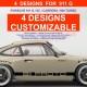 Kit sticker personnalisable pour bas de caisse de PORSCHE 911G 930 TURBO