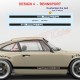 Anpassbar Seitenstreifen Aufkleber für PORSCHE 911G 930 TURBO