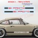 Kit sticker personnalisable bicolore pour bas de caisse de PORSCHE 911G 930 TURBO