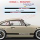Kit sticker personnalisable bicolore pour bas de caisse de PORSCHE 911G 930 TURBO