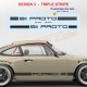 Anpassbar Seitenstreifen Aufkleber für PORSCHE 911G 930 TURBO