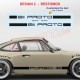 Anpassbar Seitenstreifen Aufkleber für PORSCHE 911G 930 TURBO