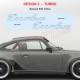 TURBO Seitenstreifen Aufkleber für PORSCHE 930 Turbo