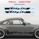 TURBO Seitenstreifen Aufkleber für PORSCHE 930 Turbo