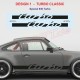 TURBO Seitenstreifen Aufkleber für PORSCHE 930 Turbo