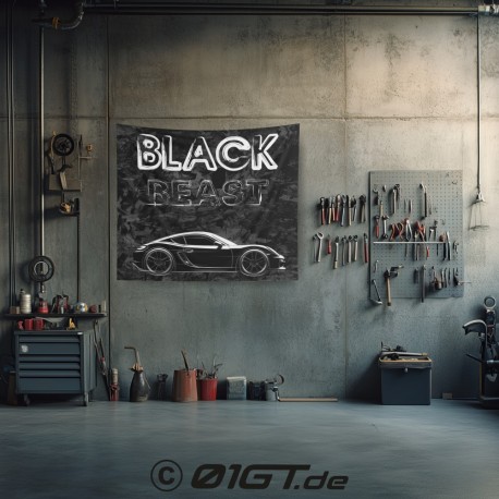 Porsche CAYMAN GT4 RS Black Beast Wall Poster