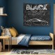 Porsche CAYMAN GT4 RS Black Beast Wall Poster
