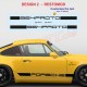 Anpassbar Seitenstreifen Aufkleber für PORSCHE 911 964 RS