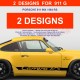 Kit sticker bas de caisse CARRERA pour PORSCHE 911 964 RS