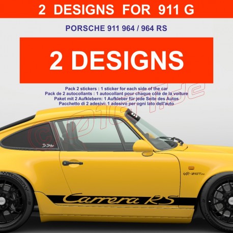 Kit sticker bas de caisse CARRERA pour PORSCHE 911 964 RS