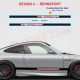 Zweifarbig Anpassbar Seitenstreifen Aufkleber für PORSCHE 911 996