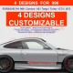Kit sticker bas de caisse personnalisable bicolore pour PORSCHE 911 996
