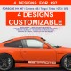 Kit sticker bas de caisse personnalisable bicolore pour PORSCHE 911 997