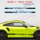 Kit sticker bas de caisse personnalisable pour PORSCHE 911 991