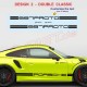 Kit sticker bas de caisse personnalisable pour PORSCHE 911 991
