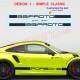Kit sticker bas de caisse personnalisable pour PORSCHE 911 991