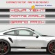 Kit sticker bas de caisse personnalisable bicolore pour PORSCHE 911 992