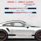 Kit sticker bas de caisse personnalisable bicolore pour PORSCHE 911 992