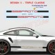 Kit sticker bas de caisse personnalisable bicolore pour PORSCHE 911 992