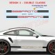 Kit sticker bas de caisse personnalisable bicolore pour PORSCHE 911 992