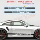 Kit sticker bas de caisse personnalisable pour PORSCHE 911 992