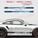 Anpassbar Seitenstreifen Aufkleber für PORSCHE 911 992