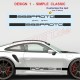 Anpassbar Seitenstreifen Aufkleber für PORSCHE 911 992
