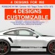 Anpassbar Seitenstreifen Aufkleber für PORSCHE 911 992