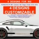 Kit sticker bas de caisse personnalisable bicolore pour PORSCHE 911 992