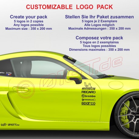 Custom sticker kit of 10 - 100% customizable