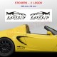 4 sticker decal CARRERA logo for Porsche 911 mirror