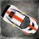 4 CARRERA Aufkleber Logo für Porsche 911 Rückspiegel