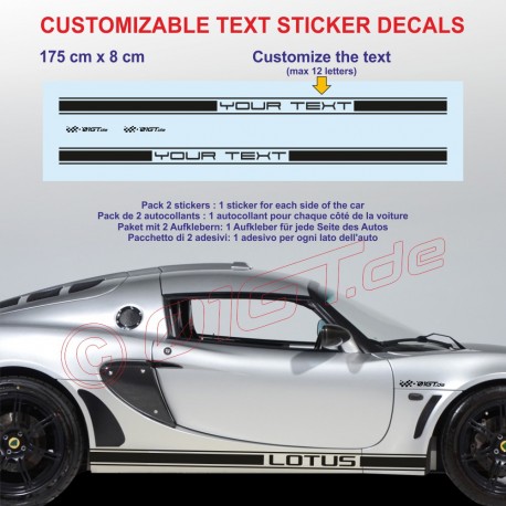 Kit sticker bas de caisse personnalisable pour LOTUS Exige Elise