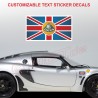 7 Aufkleber pack LOTUS UNION JACK