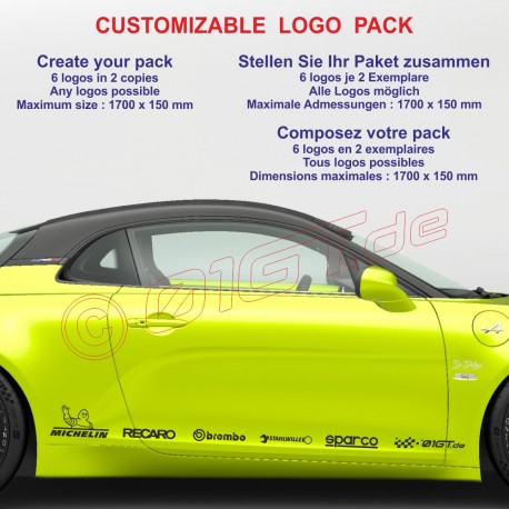 Custom sticker kit of 12 - 100% customizable