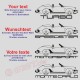 T-Shirt mit PORSCHE 718 BOXSTER Silhouette – Anpassbarer Text