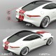 Double stripe wide 40 cm sticker decal  for JAGUAR F-TYPE