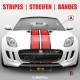 Dopple streifen 40 cm Breite Aufkleber Logo für JAGUAR F-TYPE