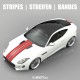 Double stripe wide 40 cm sticker decal  for JAGUAR F-TYPE