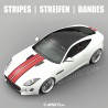 Dopple streifen 40 cm Breite Aufkleber Logo für JAGUAR F-TYPE