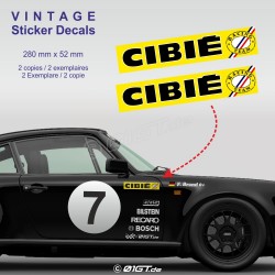 PORSCHE 914 classic side skirt decals kit vintage type 1