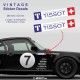 Kit de 2 autocollant TISSOT vintage pour Porsche